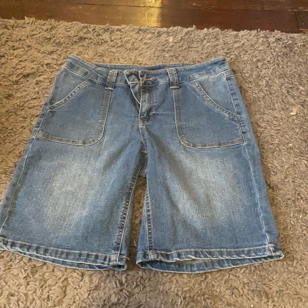 long jean shorts